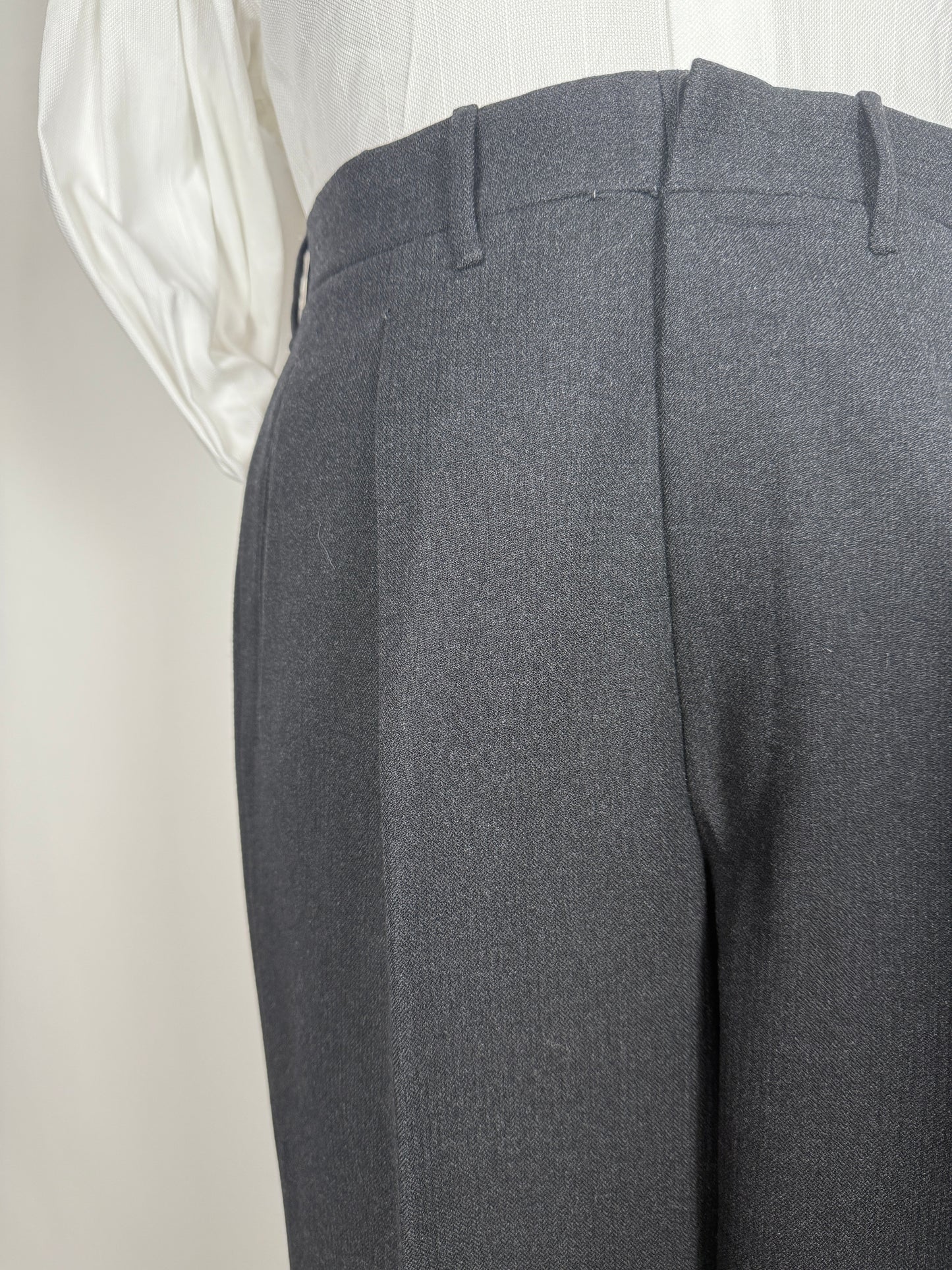 Pantaloni sartoriali anni ‘60 flanella pesante antracite - tg. 48/50