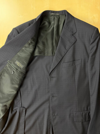 Completo Corneliani fresco lana blu a quadri - tg. 52/54