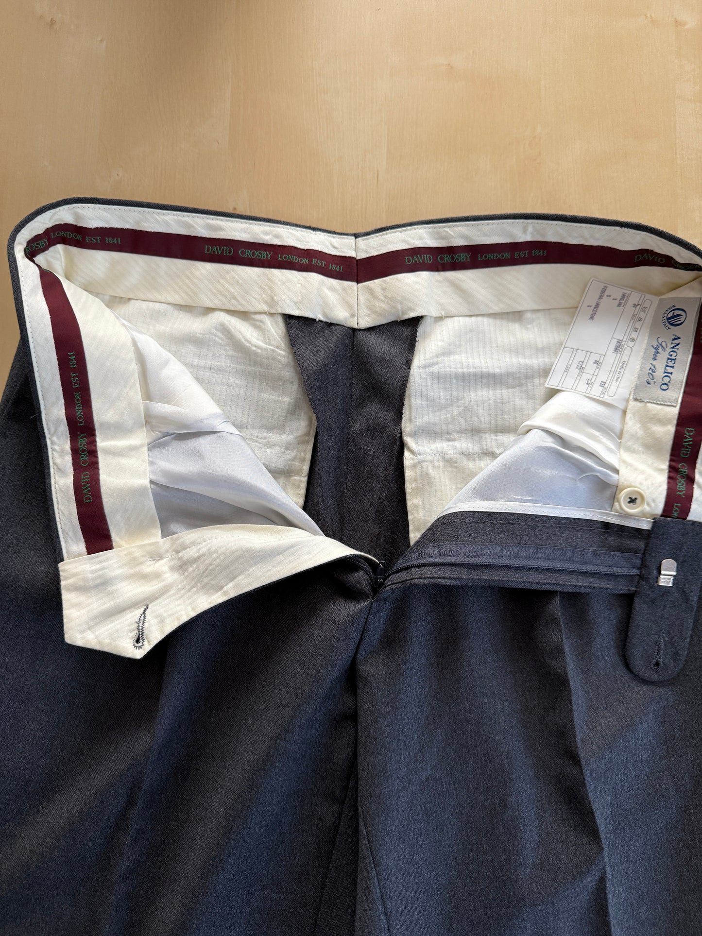 Pantaloni anni ‘80 flanella leggera antracite - tg. 46/48