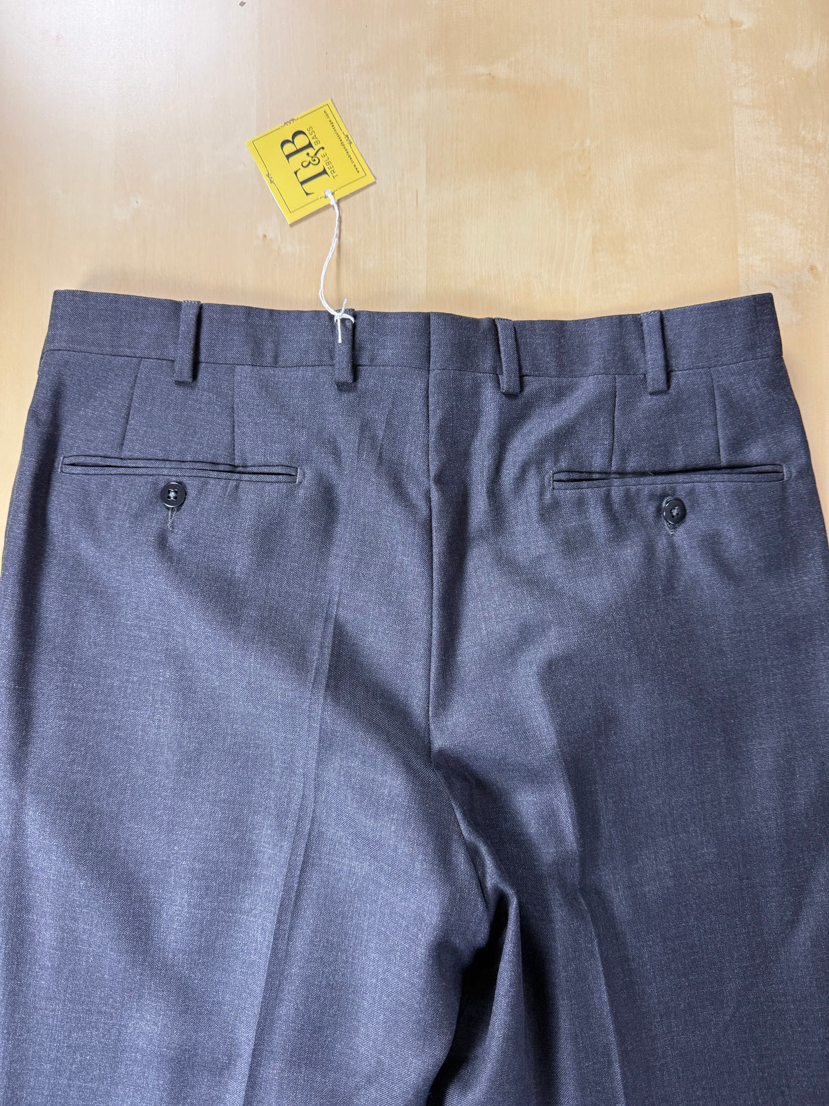 Pantaloni Burberry flanella pettinata antracite - tg. 50