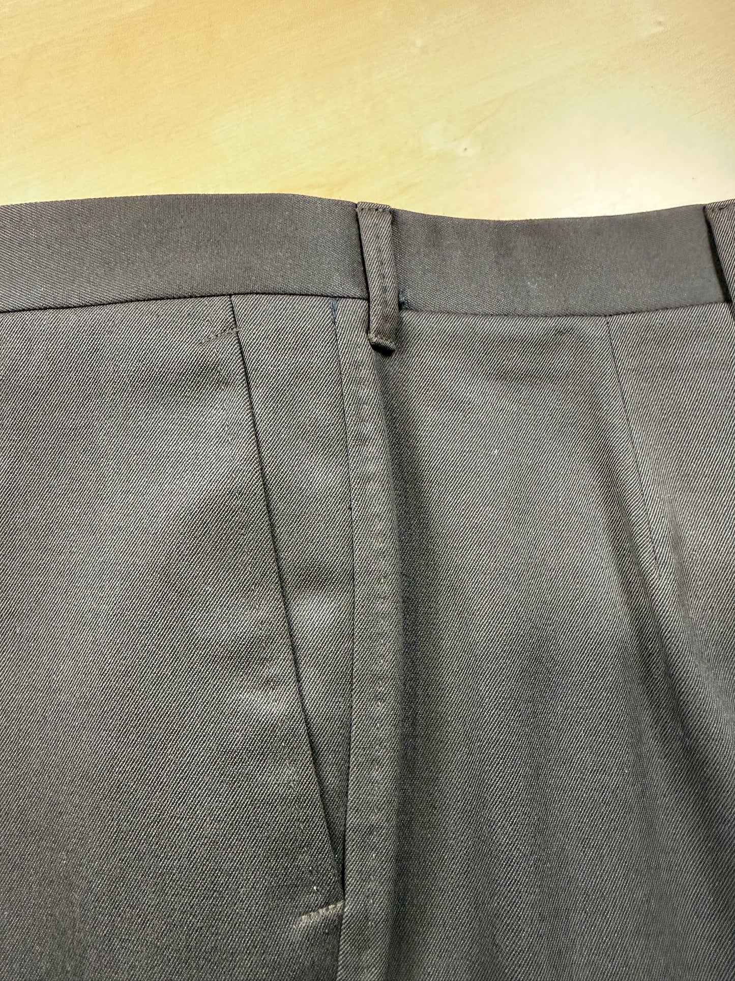 Pantaloni anni ‘70 twill pettinato marrone (NOS) - tg. 44
