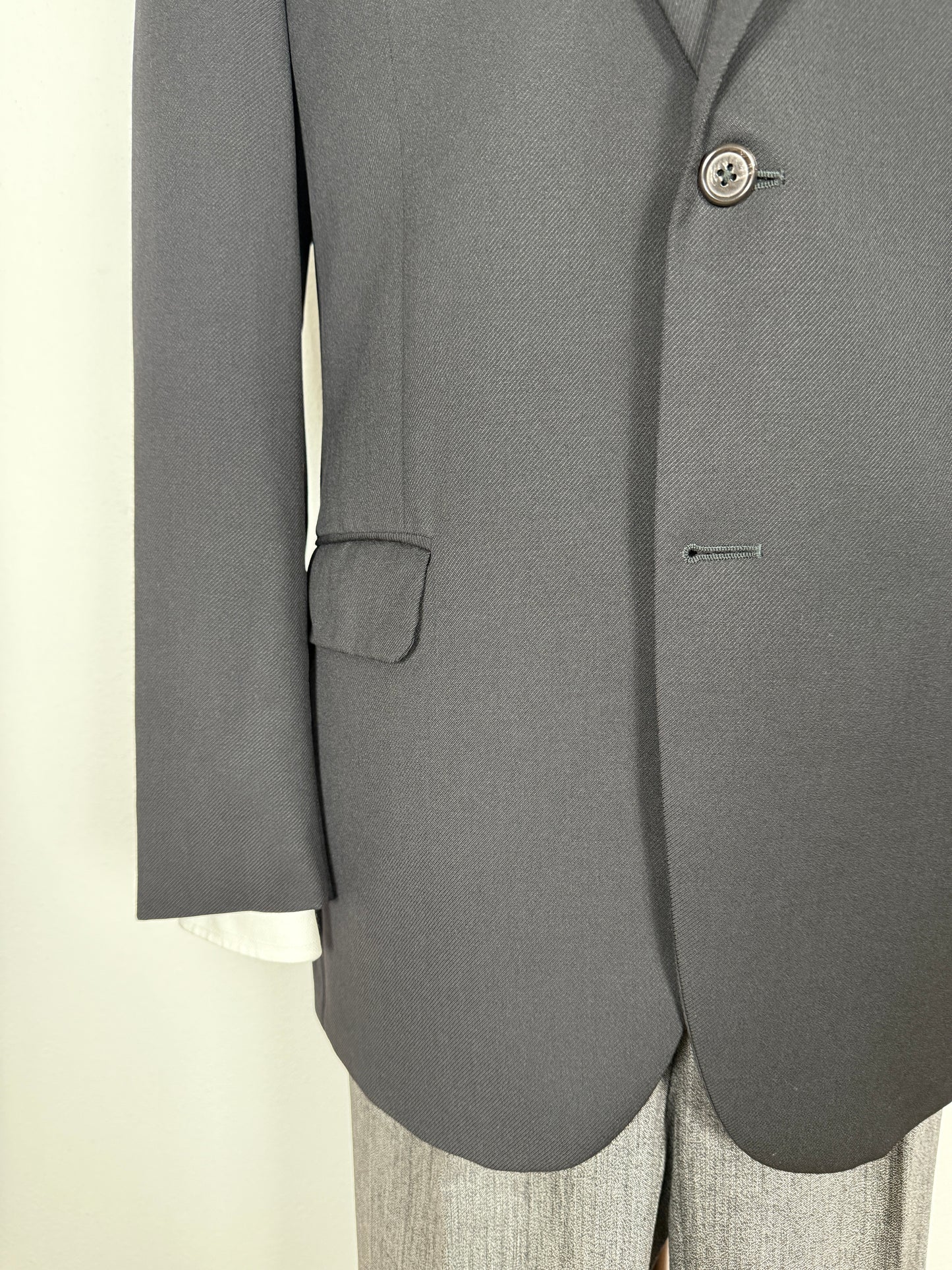 Giacca Corneliani in twill di lana nero - tg. 50/52