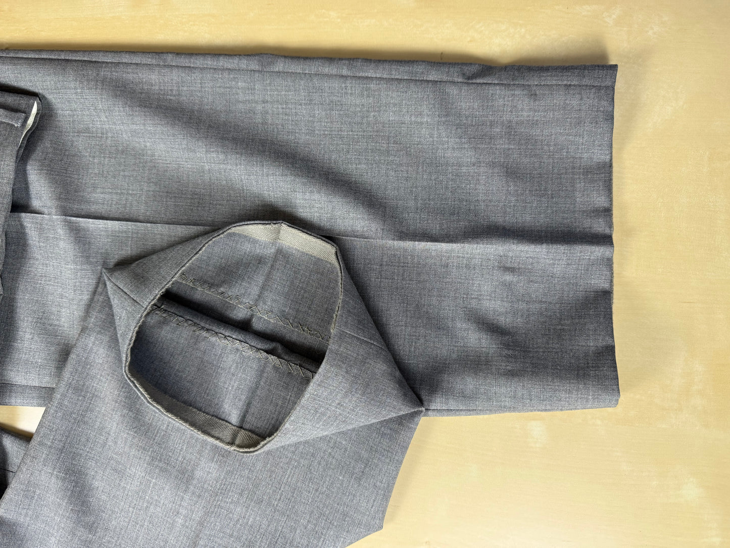 Pantaloni fresco lana grigio medio anni '80 - tg. 52/54