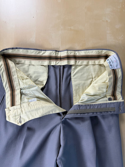Pantaloni fresco lana verde-grigio anni '80 (NOS) - tg. 50