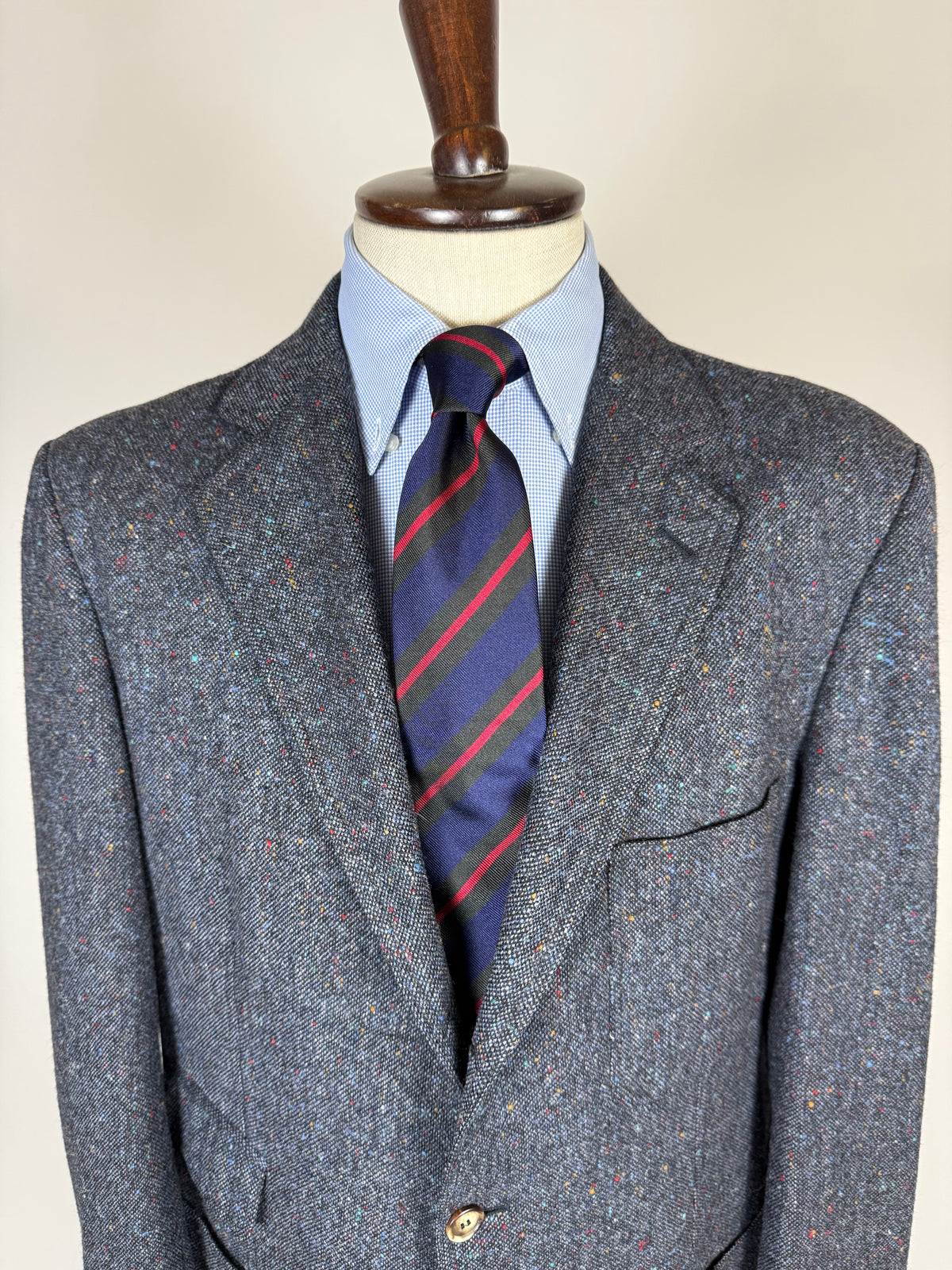 Giacca De Paz donegal tweed blu - tg. 56