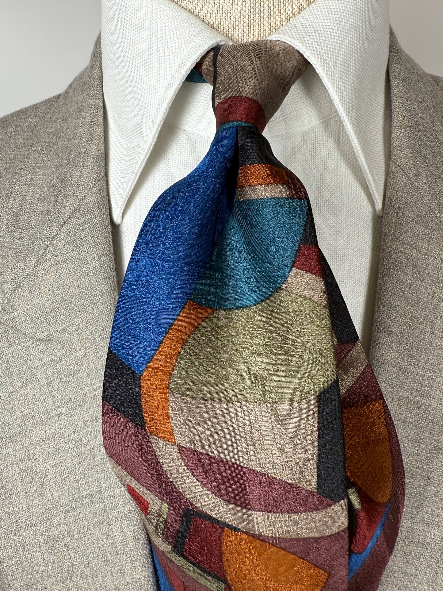 Cravatta Renoma stampa astratta jacquard