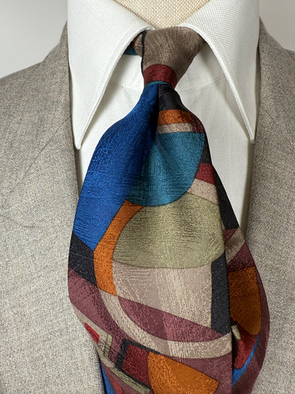 Cravatta Renoma stampa astratta jacquard