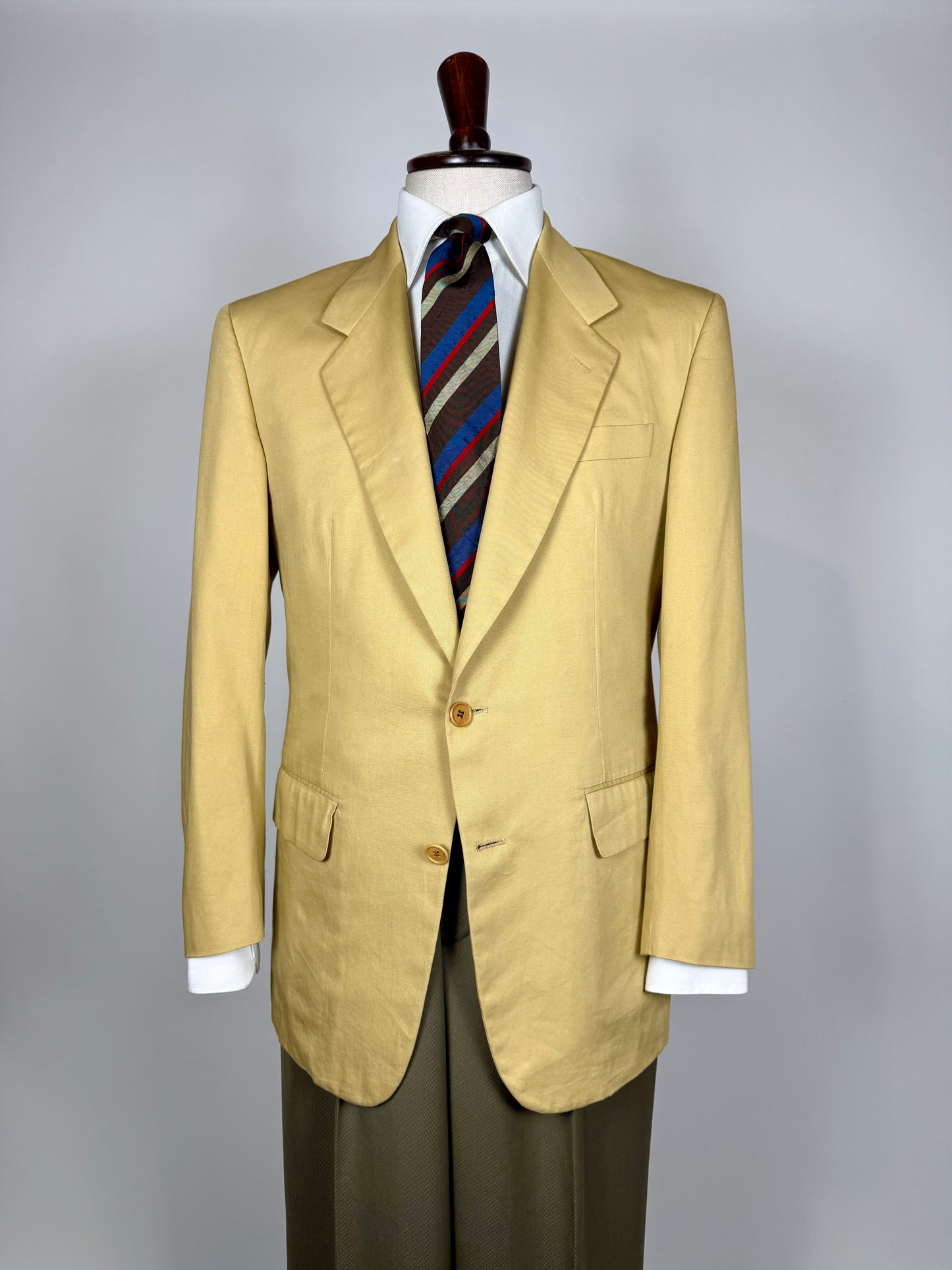 Giacca anni '80 estiva in cotone beige - tg. 48