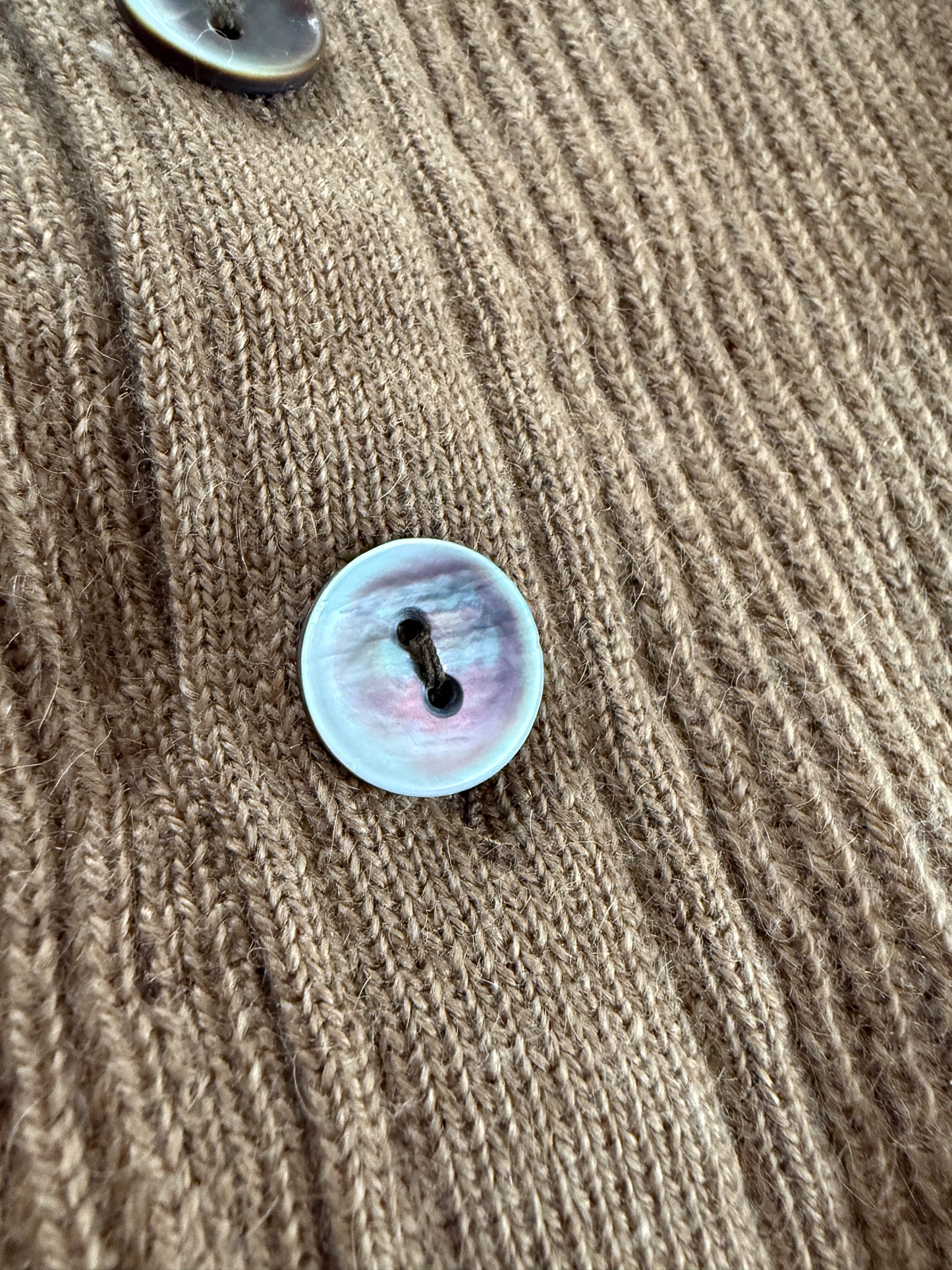 Cardigan costa inglese 100% cammello - M/L