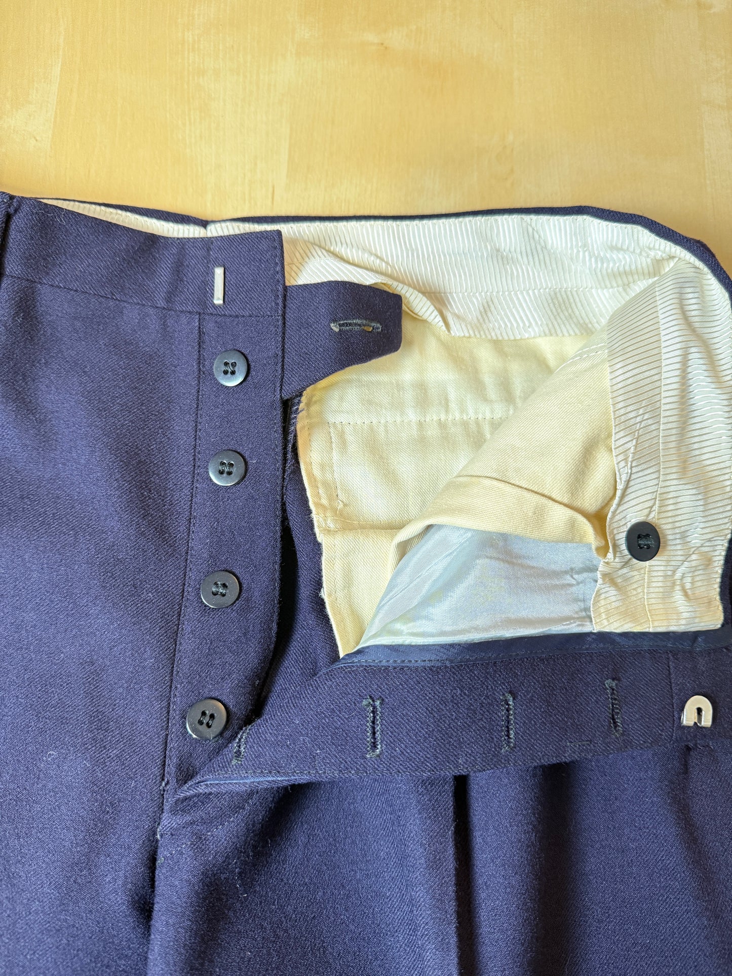 Completo anni ‘60 flanella blu - tg. 46