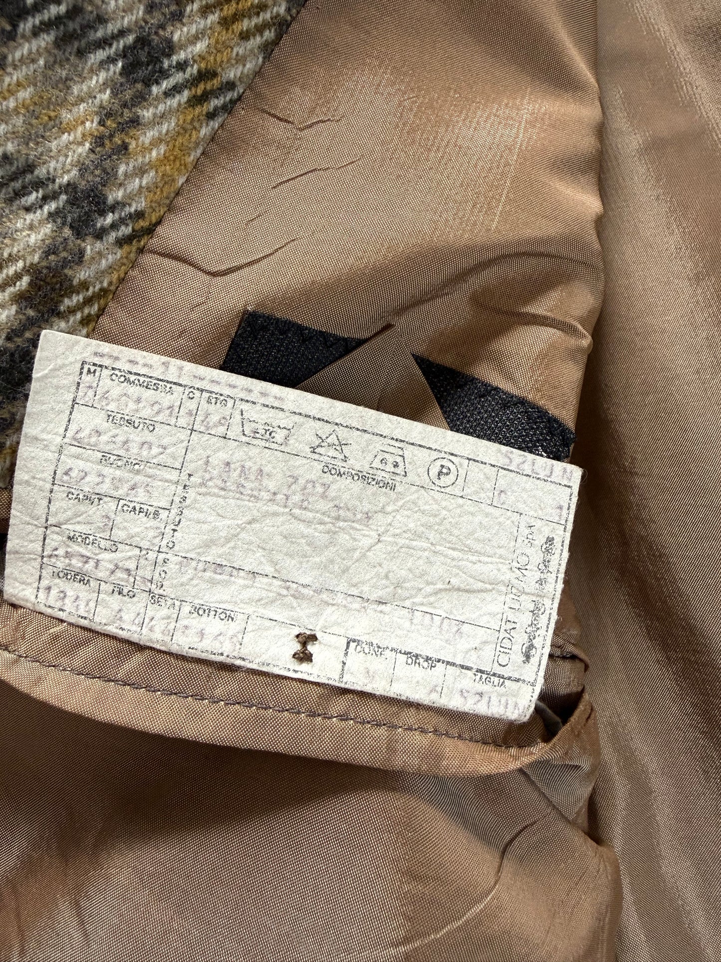Giacca Valentino anni ‘80 check in lana e cashmere - tg. 52