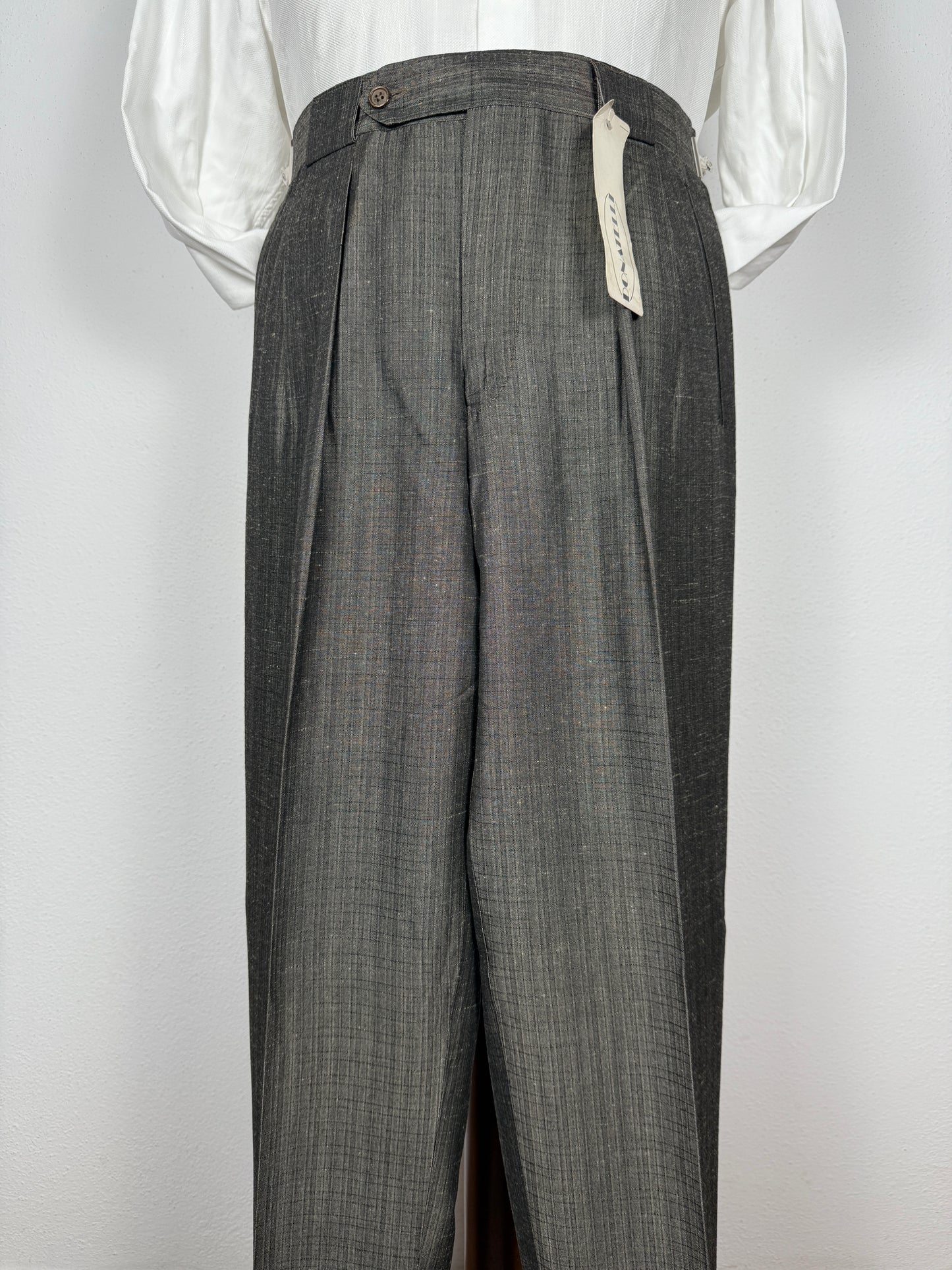 Pantalone anni ‘80 misto viscosa e lino (NOS) - tg. 48