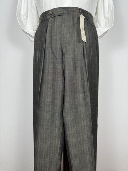 Pantalone anni ‘80 misto viscosa e lino (NOS) - tg. 48