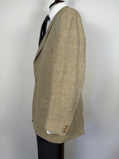 Giacca anni ‘90 in tela misto lino, lana e mohair - tg. 52/54