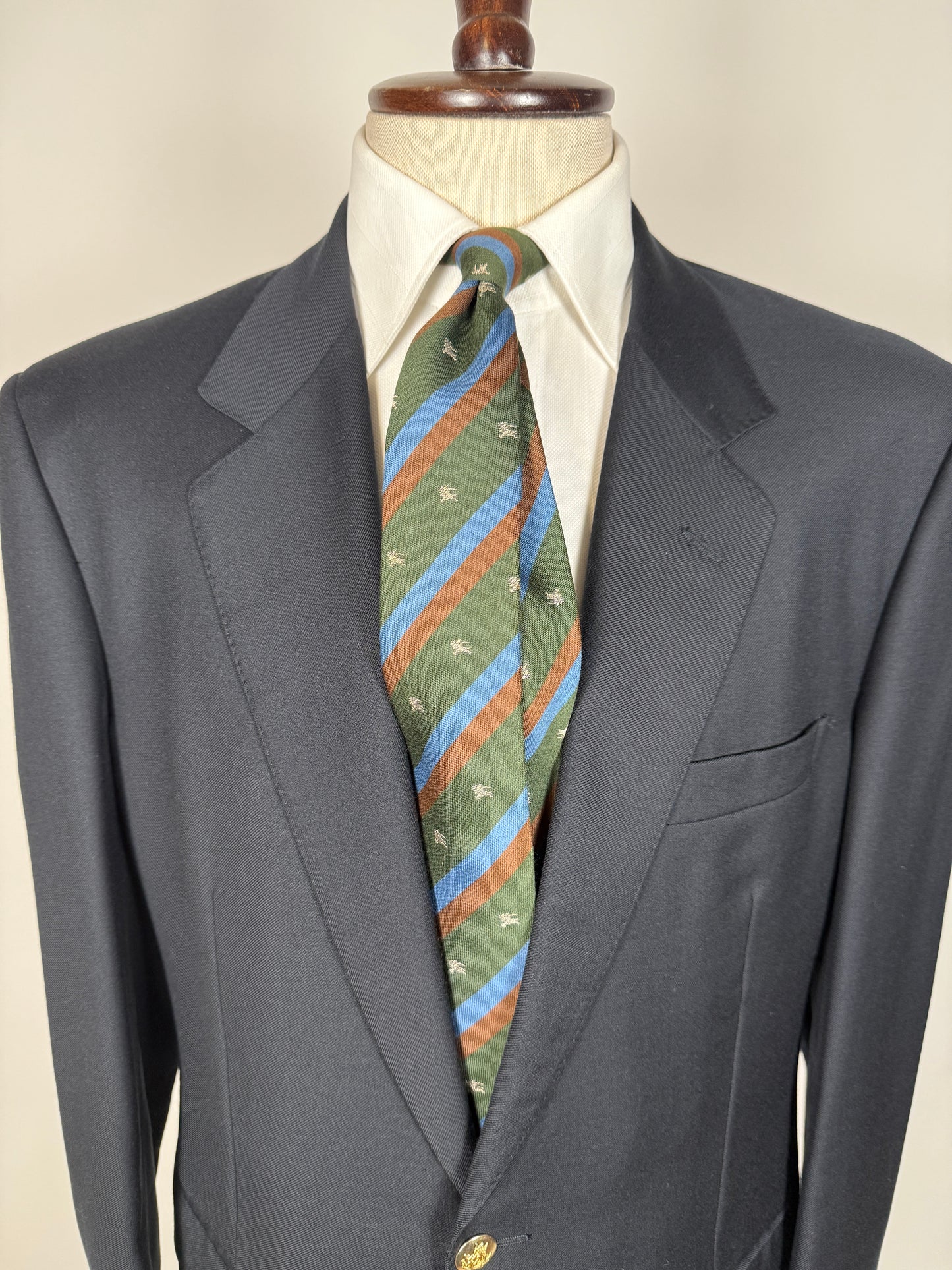 Blazer navy anni ‘80 in flanella - tg. 54