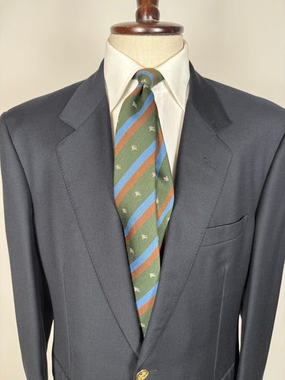 Blazer navy anni ‘80 in flanella - tg. 54