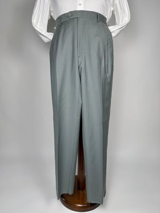 Pantaloni fresco lana verde salvia anni '80 (NOS) - tg. 44/46
