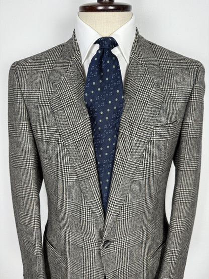 Giacca anni ‘70/‘80 in flanella principe di Galles scozzese - tg. 46