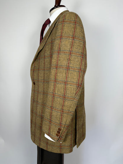 Giacca De Paz in tweed cachi finestrato - tg. 54