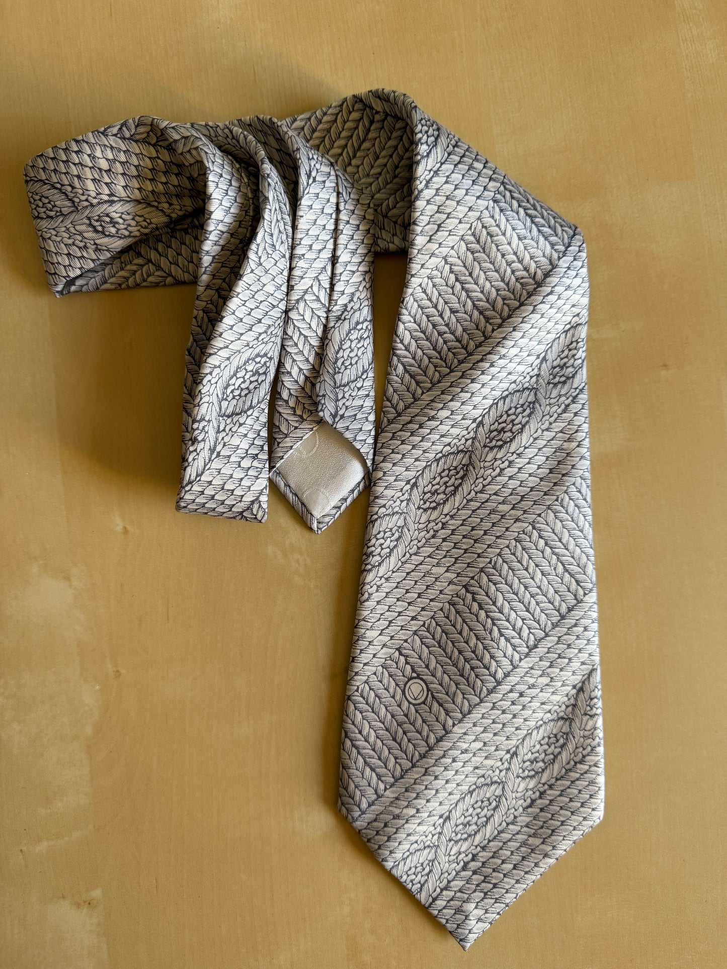 Cravatta Valentino anni ‘70 fantasia corda