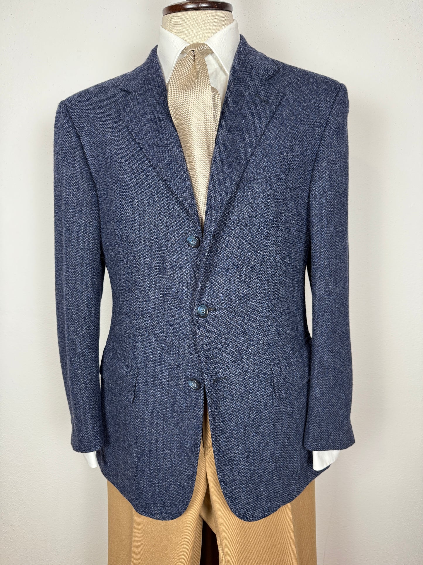 Giacca anni ‘90 in tweed blu - tg. 50