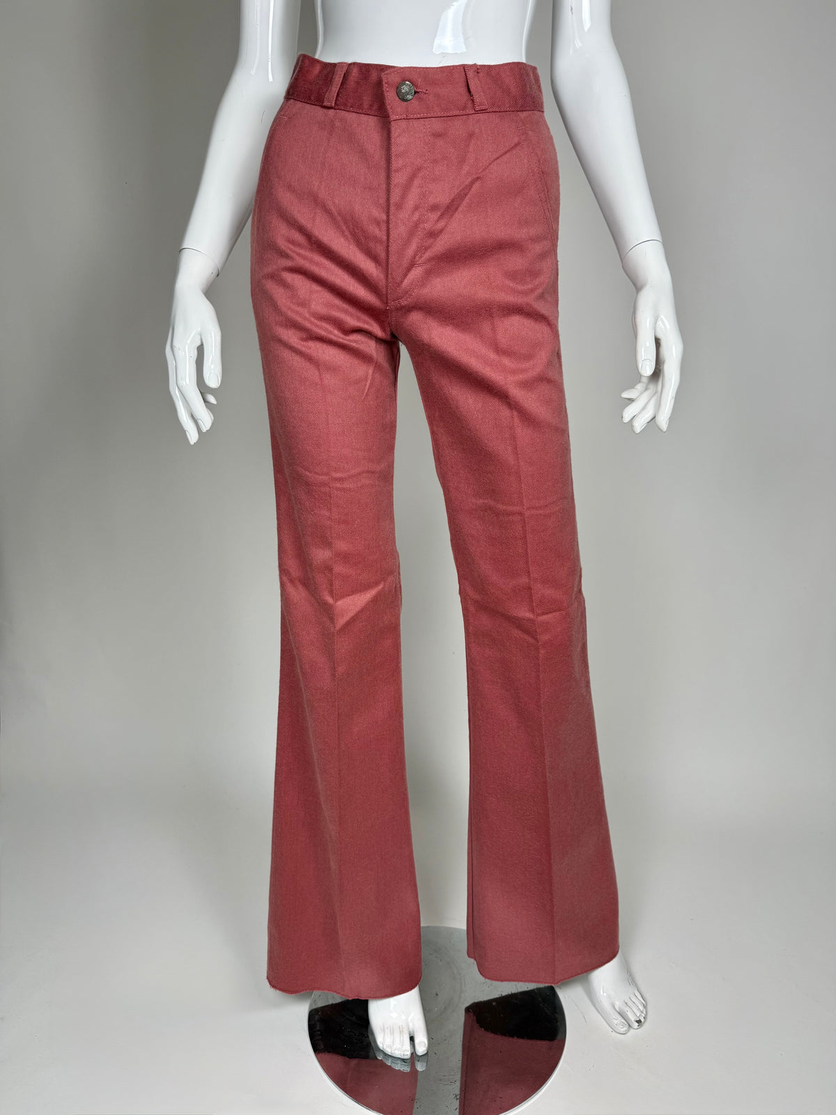 Jeans Rifle anni '70 rosa corallo a zampa (NOS) - tg. 36/38 (XXS)