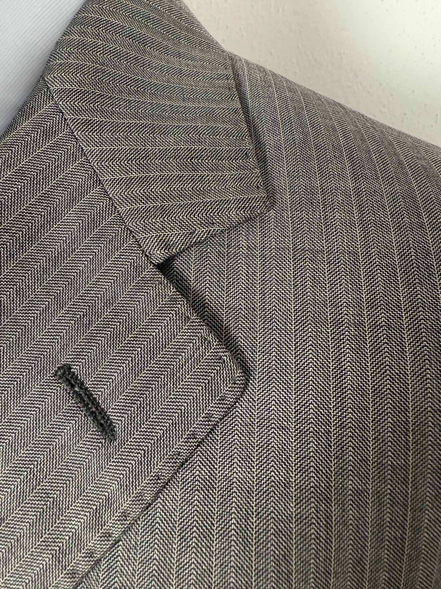 Giacca De Paz in fresco lana grigio spinato - tg. 50