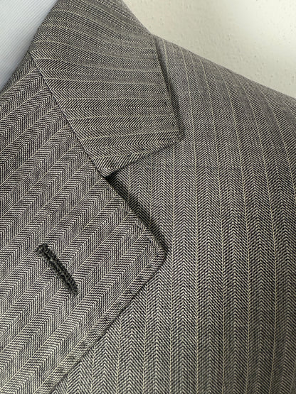 Giacca De Paz in fresco lana grigio spinato - tg. 50