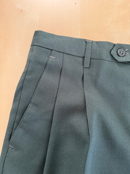 Pantaloni fresco lana verde pino anni '80 (NOS) - tg. 46/48