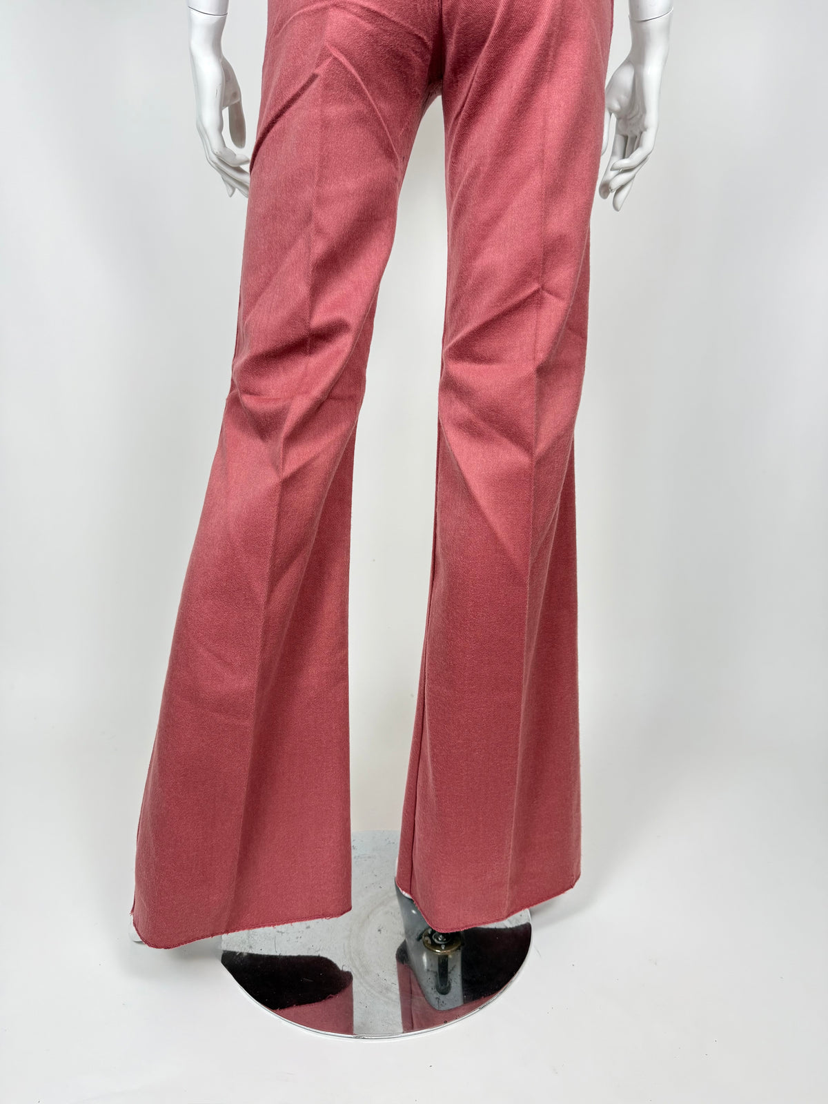 Jeans Rifle anni '70 rosa corallo a zampa (NOS) - tg. 36/38 (XXS)