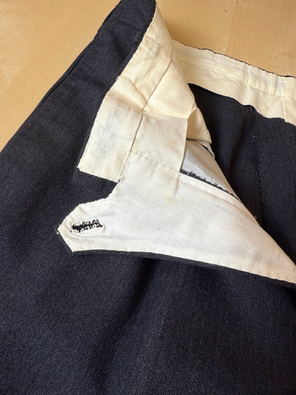 Completo su misura De Paz anni ‘70/‘80 antracite spigato - tg. 46/48