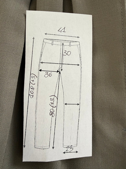 Pantaloni anni '80 fresco lana verde salvia 3 pinces - tg. 46