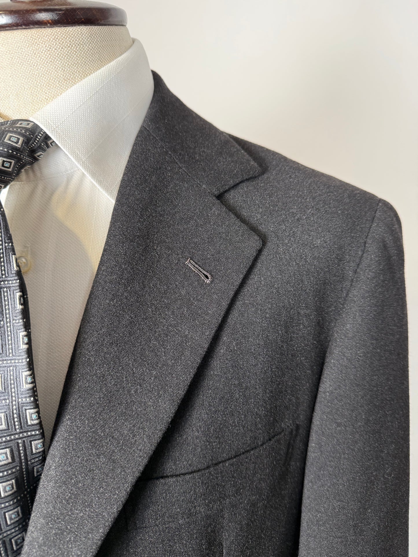 Completo anni ‘50/‘60 flanella antracite - tg. 46