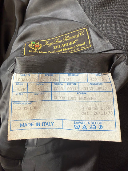 Giacca Caruso grisaglia cardata tessuto Loro Piana Zelander - tg. 54