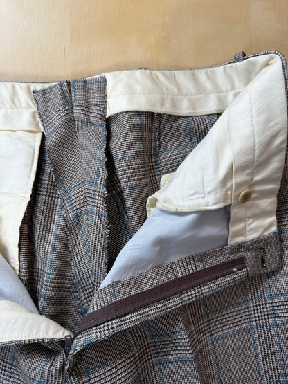 Pantaloni sartoriali anni ‘70 flanella principe di Galles - tg. 48