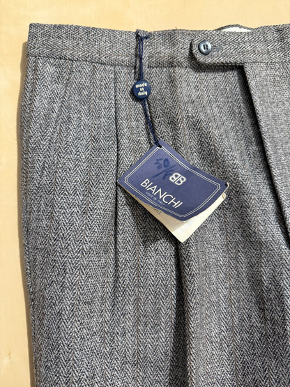 Pantalone anni ‘80 in tweed herringbone (NOS) - tg. 48