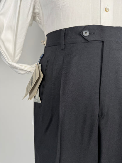 Pantaloni fresco lana blu notte anni '80 (NOS) - tg. 46