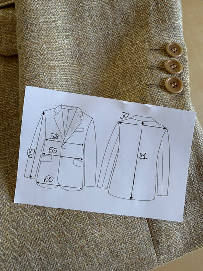 Giacca anni ‘90 in tela misto lino, lana e mohair - tg. 52/54