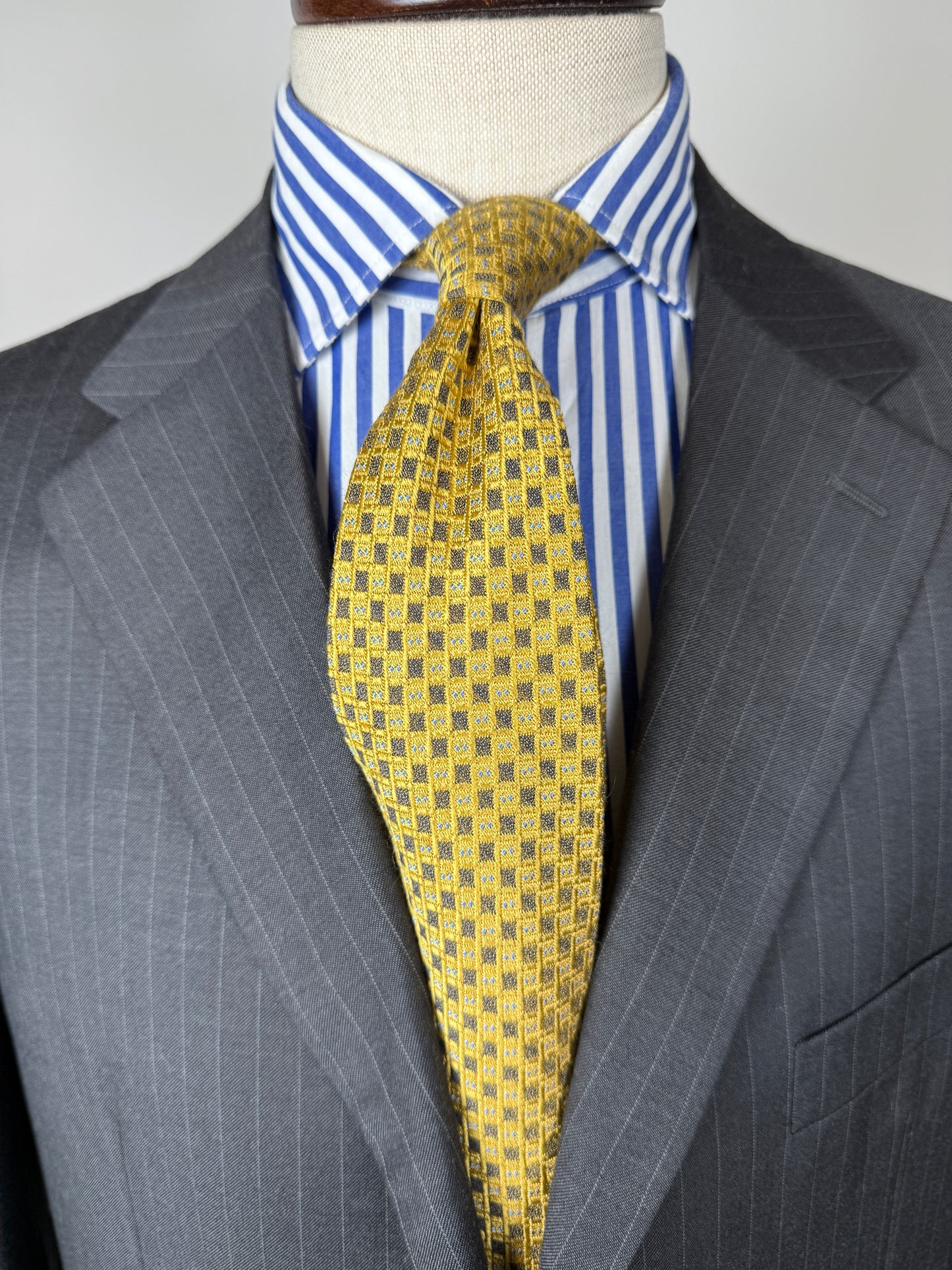 Cravatta Valentino gialla seta e lana