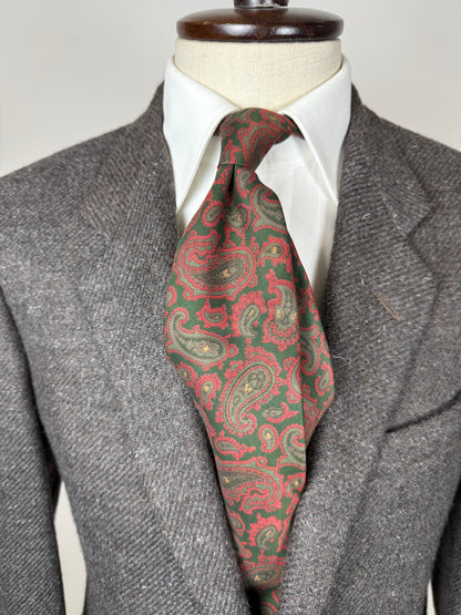 Cravatta Etro paisley rosso e verde