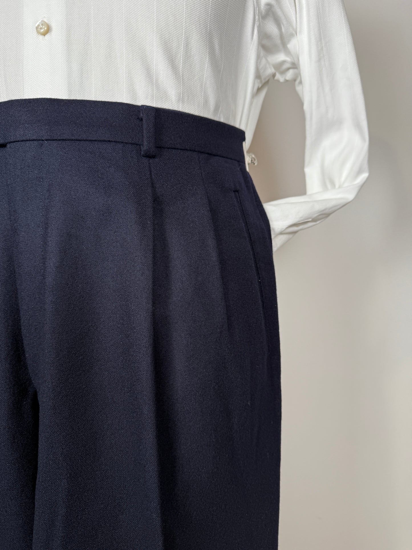 Pantaloni in flanella blu - tg. 50