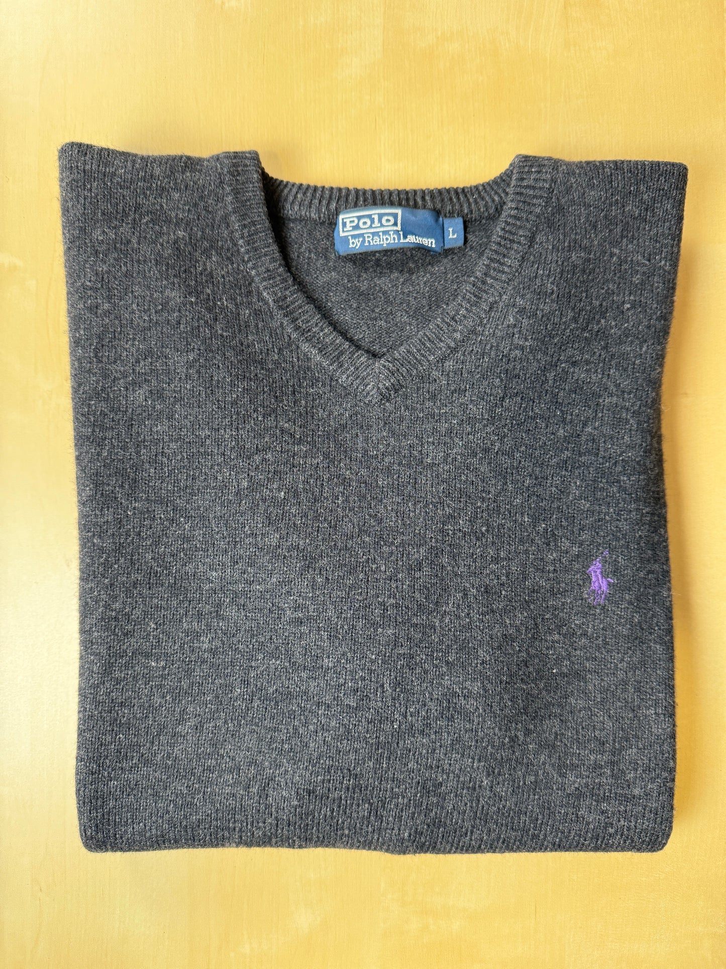 Pullover Ralph Lauren pura lana antracite - L