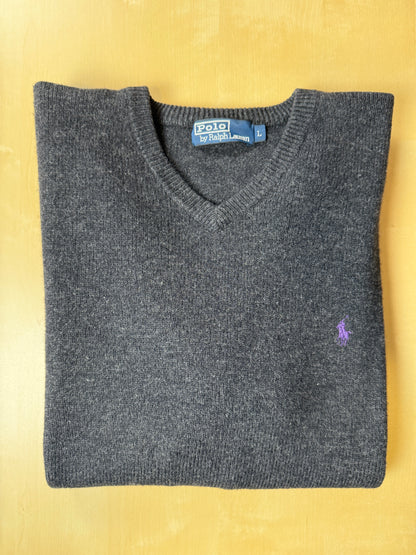 Pullover Ralph Lauren pura lana antracite - L