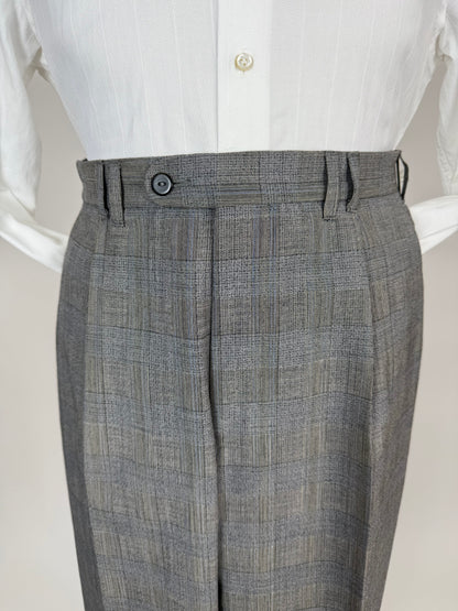 Pantaloni fresco lana principe di Galles anni '80 (NOS) - tg. 48