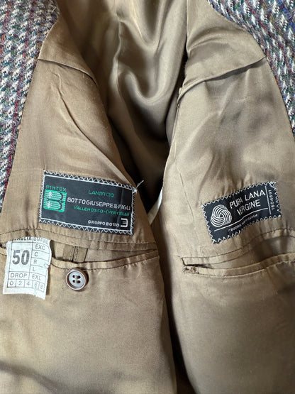 Giacca anni ‘70 in tweed multicolore - tg. 48/50