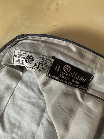 Pantaloni fresco lana grigio antracite anni '80 - tg. 48