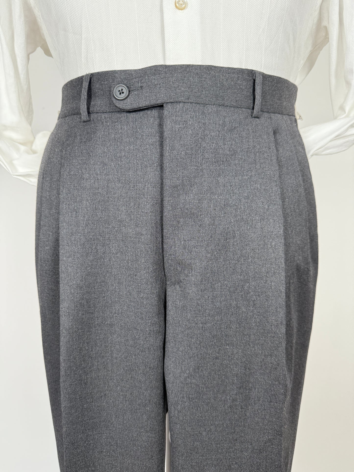 Pantaloni anni ‘80 flanella leggera antracite - tg. 46/48