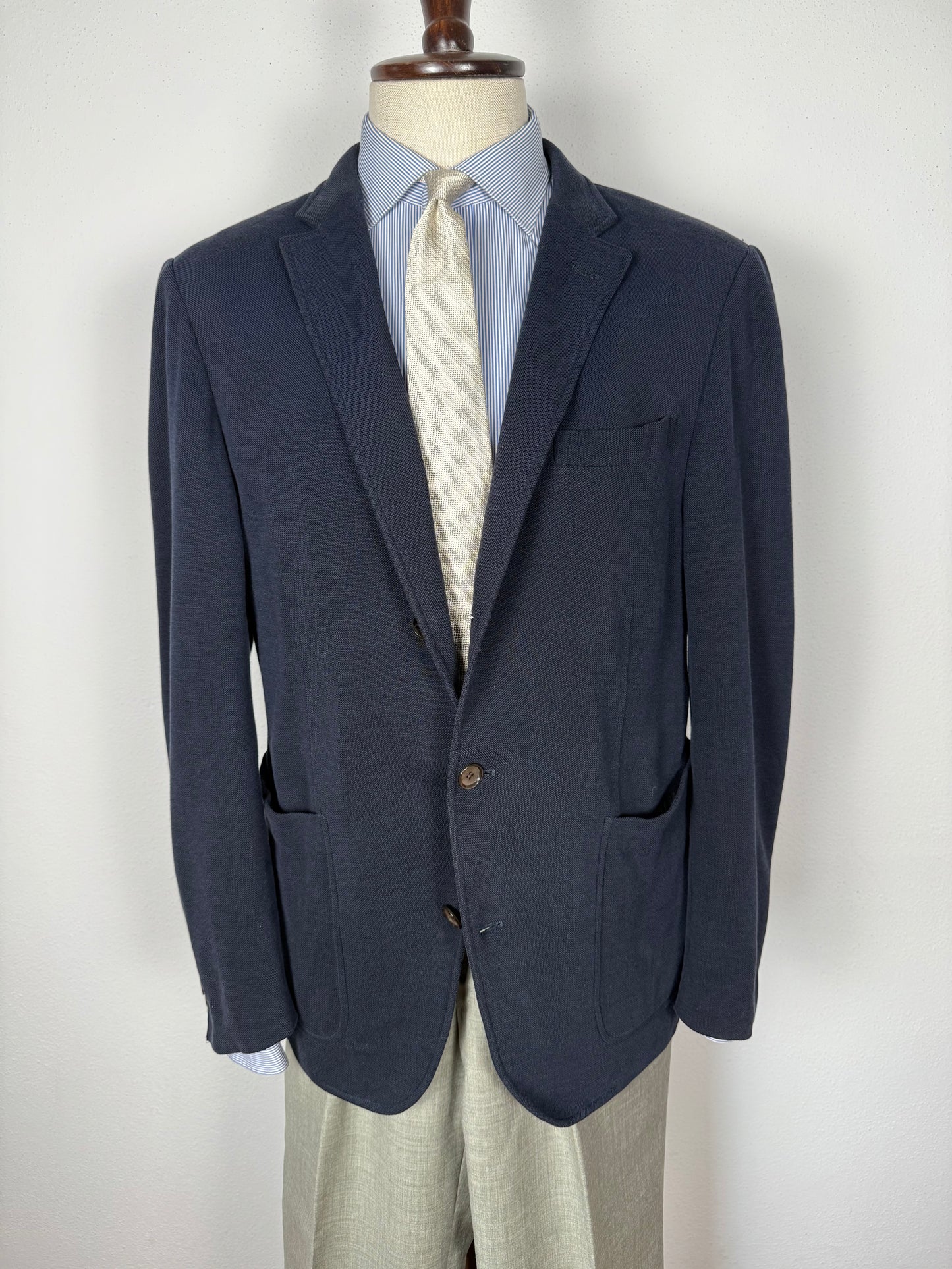 Giacca Caruso destrutturata in piquet di cotone - tg. 54/56