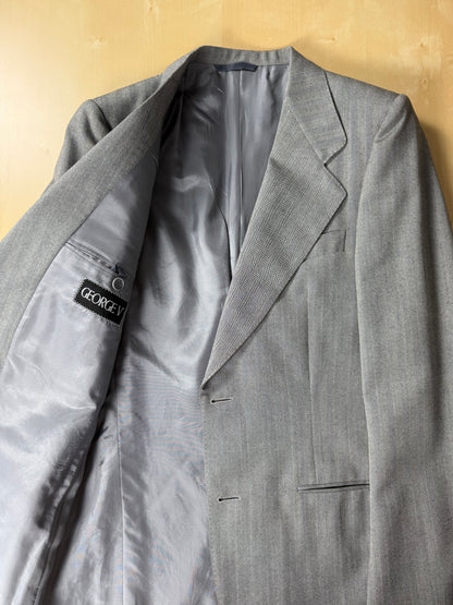 Completo 3 pezzi anni '70 herrigbone grigio - tg. 44