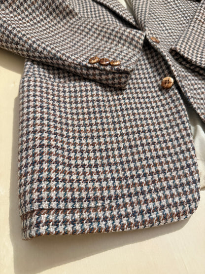 Giacca Yves Saint Laurent anni ‘70 in tweed pied-de-poule - tg. 48